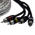 Cable audio - RCA - Ampire 550cm. - 4 canales