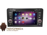 Navidroid® Audi A3/S3/RS3 (8P) 2003/11 - Android 4.4.4, GPS, 7" HD 1080P, DVD, BT, WI-FI, Quad Core, 16GB, Mirror Link