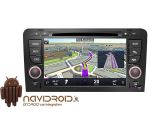 Navidroid® Audi A3/S3/RS3 (8P) 2003/11 - Android 4.4.4, GPS, 7" HD 1080P, DVD, BT, WI-FI, Quad Core, 16GB, Mirror Link